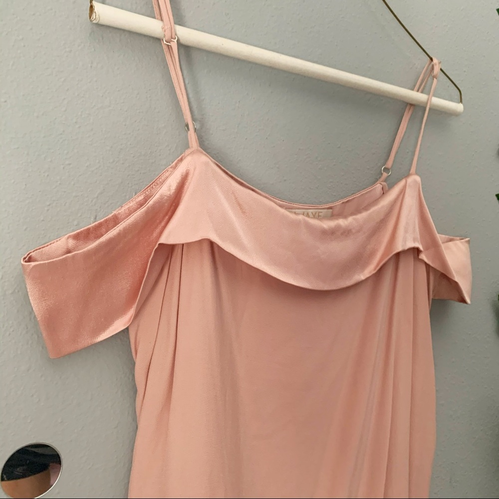 Satin over the shoulder top